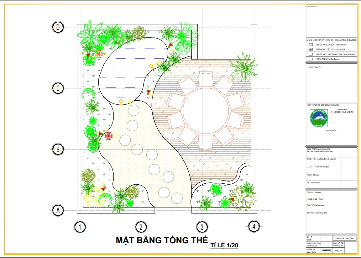 bản vẽ thiết kế sân vườn